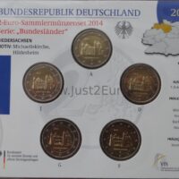 2014 Oicialus Vokietijos 2 euru monetu rinkinys. Monetu kalyklos A-J –   Niedersachsen