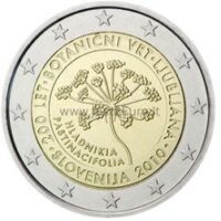 2 euro coins 2010 Slovenia - Botanical Garden in Ljubljana