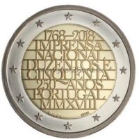 2 Euro coin 2018 Portugal - NATIONAL PRINTING OFFICE