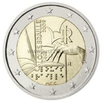 2 euros coin 2009 Italy - Louis Braille