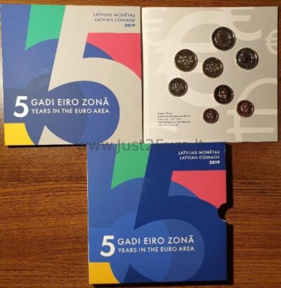 Latvia Official Euro Blister 2019 UNC 1 Латвия годовой набор 2019 UNC