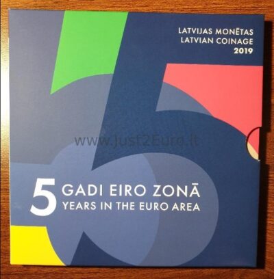 Latvia Official Euro Blister 2019 UNC Латвия годовой набор 2019 UNC