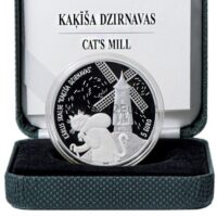 5 euros silver coin 2019 Latvia - Cat's Mill 5 euros silver coin 2019 Latvia - Cat's Mill