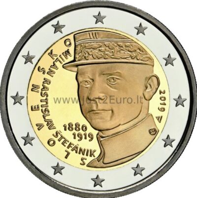 2 Euro coin  2019 Slovakia -  Milan Rastislav Stefanik