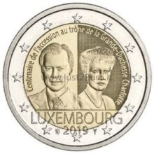 2 eurų moneta 2019 Liuksemburgas – Charlotte