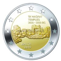 2 euro coins roll 2019 Malta - Ta’ Hagat Temples 1 2 euro coin 2019 Malta – Ta’ Hagrat Temples (F) letter