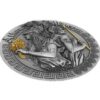 1$ 2 oz Antique Finish Silver Coin 2019 Niue - Athena and Minerva Goddesses 1 5$ 2 oz antikinio stiliaus sidabrinė moneta 2019 Niue - Athena ir Minerva Deivės