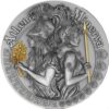 1$ 2 oz Antique Finish Silver Coin 2019 Niue - Athena and Minerva Goddesses 5$ 2 oz antikinio stiliaus sidabrinė moneta 2019 Niue - Athena ir Minerva Deivės
