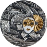5$ 2 oz Antique Finish Silver Coin 2019 Niue - Venetian Mask Carnival 5$ 2 oz Antique Finish Silver Coin 2019 Niue - Venetian Carnival Mask