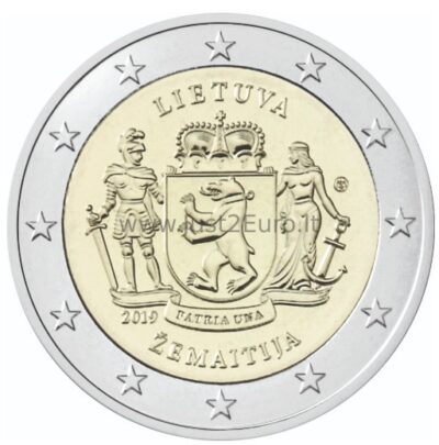 2 Евро монета 2019 Литва – Жемайтия