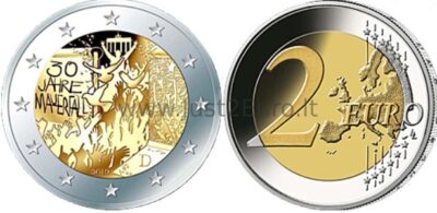 2 euro 5 coins set  2019 Germany - 30th anniversary of the fall of the Berlin Wall