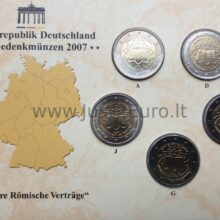2 Евро монеты 2007 Германия – 50-летие Римского договора A, D, J, F, G