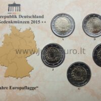 2 euro coins set  2015 Germany – 30th anniversary of the EU flag A, D, J, F, G