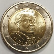 2 eurų moneta 2012 Italija – Pascoli