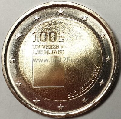 2 Евро монетa 2019 Словения - Университет Любляны