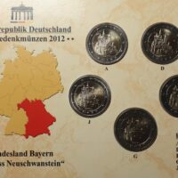 2 euro coins set 2012 Germany – Bayern A, D, F, G, J 2 euro coins set 2012 Germany – Bayern A, D, F, G, J