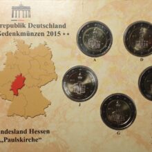2 Евро монеты 2015 Германия –  Гессе A, D, F, G, J