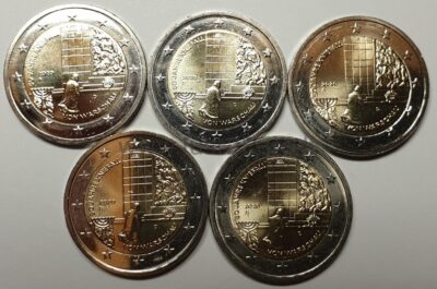 2 euro coins set 2020 Germany - Kniefall in Warsaw A, D, J, F, G