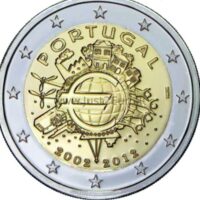 2 euro coin 2012 Portugal - Ten years euro 2 euro coin 2012 Portugal - Ten years euro