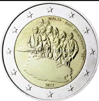 2 евро Монета 2013 года, Мальта — Конституция самоуправления 1921 года