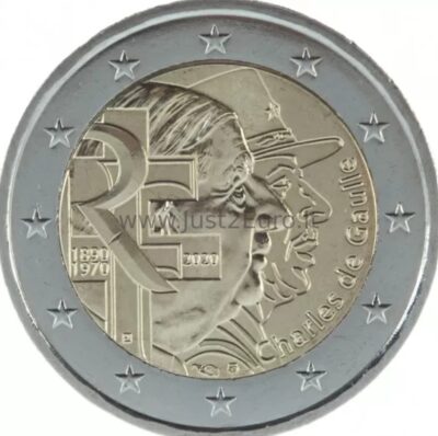 2 euro coin 2020 France - Charles de Gaulle