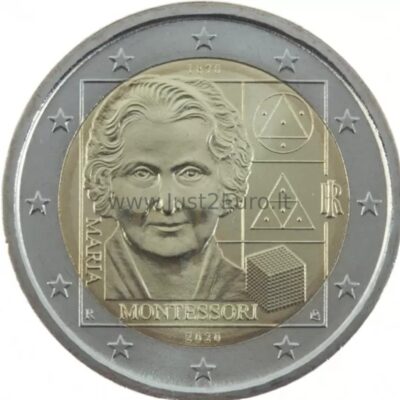 2 euro coin 2020 Italy - Maria Montessori