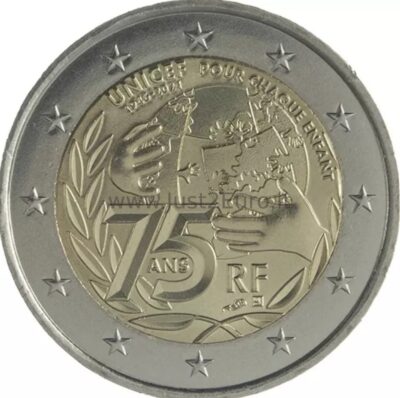 2 euro coin 2021 France - Unicef