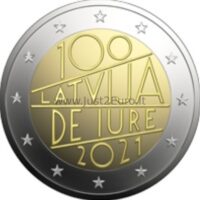 2 euro coin 2021 Latvia - Latvija de iure 100