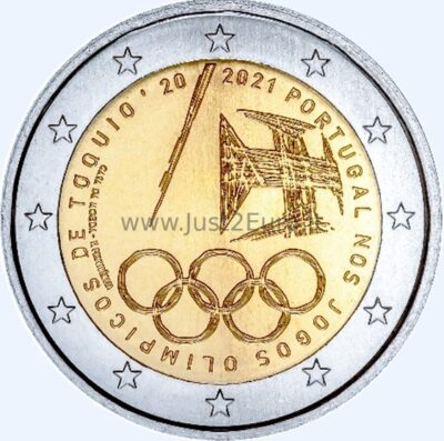 2 евро Монета 2021 года, Португалия — Олимпийские игры в Токио