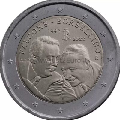 2 euro Moneta 2022 metų, Italija — Giovanni Falcone ir Paolo Borsellino