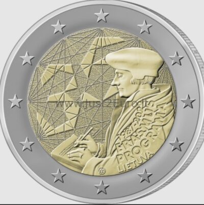 2 euro coin 2022, Lithuania — Erasmus