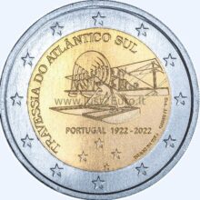 2 euro Moneta 2022 metų, Portugalija — Pirmasis Pietų Atlanto vandenyno perskridimas lėktuvu