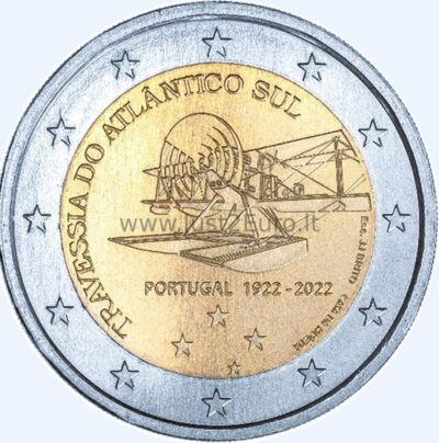 2 euro coin 2022 Portugal - first aerial crossing of the South Atlantic 2 euro coin 2022 Portugal - first aerial crossing of the South Atlantic