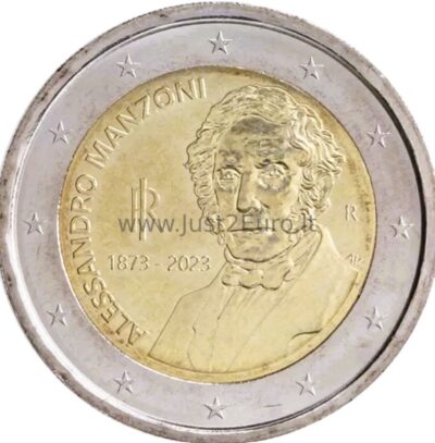 2 euro coin 2023, Italy — Alessandro Manzoni