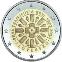 2 eurų moneta 2023 metų, Slovakija — pirmasis kraujo perpylimas Slovakijoje