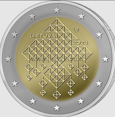 2 euro coin 2024 Lithuania - straw garden 2 euro Moneta 2024 metų, Lietuva — Šiaudinių sodų tradicijos
