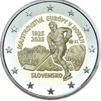 2 euro coin 2025 Slovakia - Ice Hockei 2 euro coin 2025, Slovakia — Ice Hockey