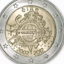 2 euro Moneta 2012 metų, Airija — 10 metų euras