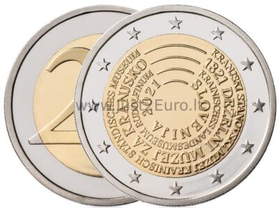 2 euro coins 2021 Slovenija - Provincial Museum for Carniola 2 eurų monetos 2021 m., Slovėnija — Karniolijos provincijos muziejus