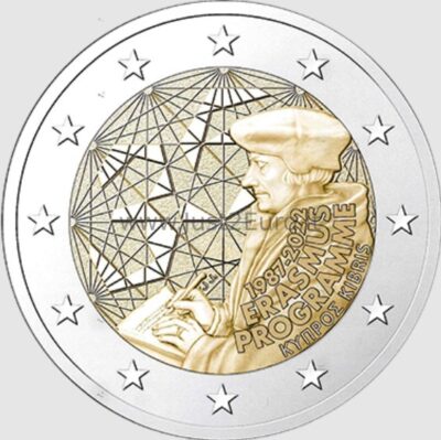 2 eurų moneta 2022 m. Kipras – „Erasmus“