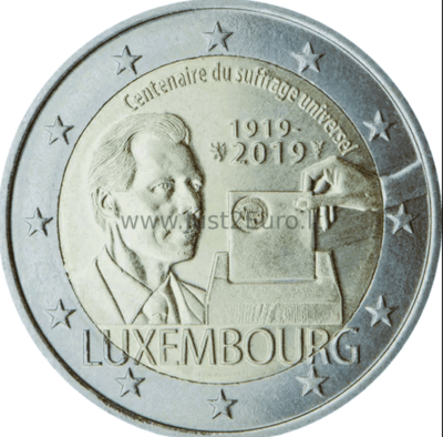 2 euros coin 2019 Luxembourg - universal suffrage