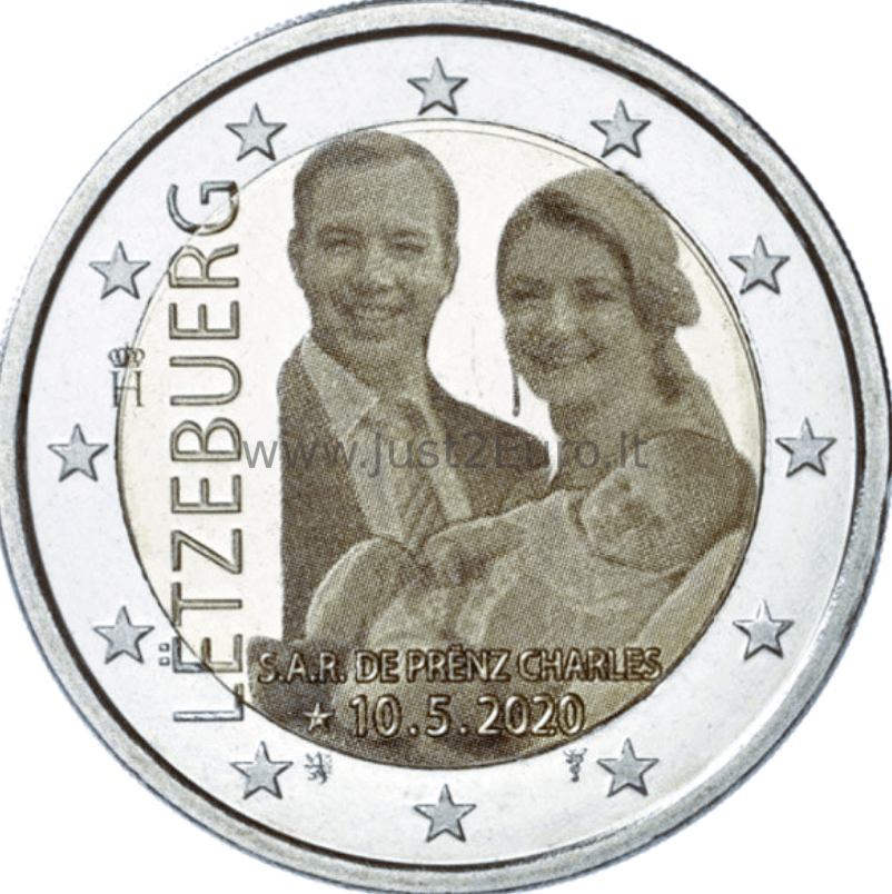 2 euro Moneta 2020 metų, Liuksemburgas — Princo Charles gimimas PHOTO