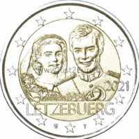 2 euros coin 2021 Luxembourg – marriage of Grand Duke Henri 2 euro Coin 2021, Luxembourg — Marriage of Grand Duke Henri