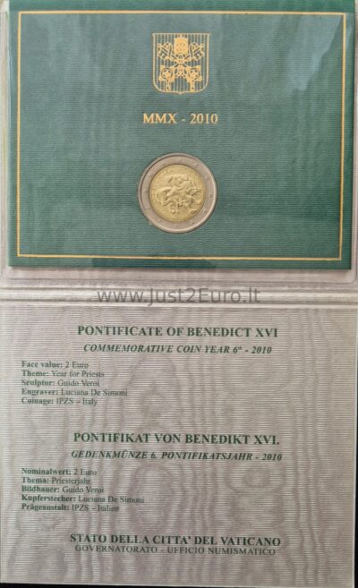 2 euro coin 2010 Vatican - Priests